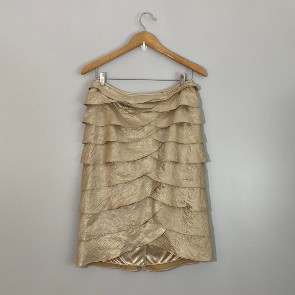 Adrianna Papell Evening Essentials Scalloped Tiered Skirt - Picture 1 of 4